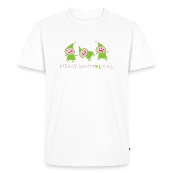 Noël des elfes (b) - T-shirt Premium bio Homme - blanc - Devant - Nico (187cm)