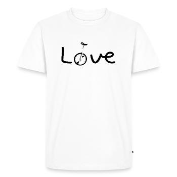 Unicycle love - Men's Premium Organic T-Shirt - white - Front - Nico (187cm)
