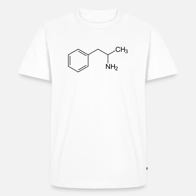 Amphetamin Drogen Strukturformel - Männer Premium Bio T-Shirt - Weiß
