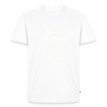 Keeper of Currents Bringer of Power Electrician - T-shirt Premium bio Homme - blanc - Devant - Nico (187cm)