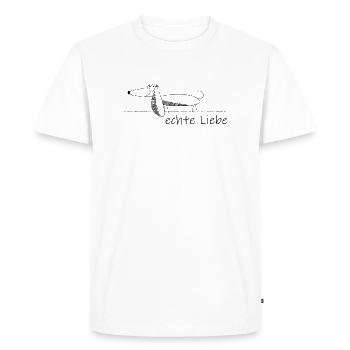 Dachshund - Men's Premium Organic T-Shirt - white - Front - Nico (187cm)