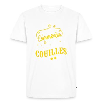 Citations Claudy - T-shirt Premium bio Homme - blanc - Devant - Nico (187cm)