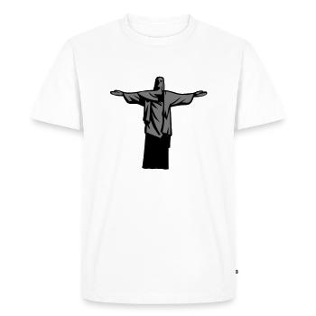christ redeemer statue rio janeiro - Men's Premium Organic T-Shirt - white - Front - Nico (187cm)