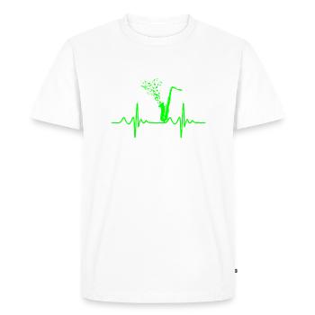 saxophone - T-shirt Premium bio Homme - blanc - Devant - Nico (187cm)