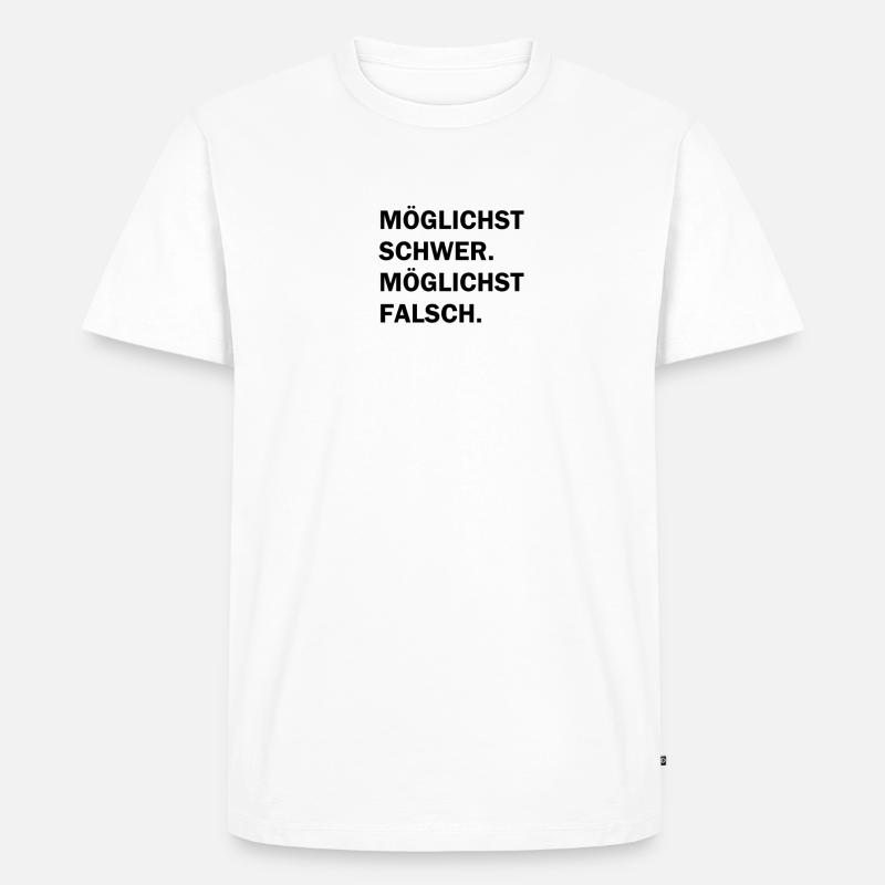 As difficult as possible As wrong as possible - Men's Premium Organic T-Shirt - white