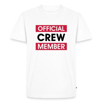 Official Crew Member party crew team - Men's Premium Organic T-Shirt - white - Front - Nico (187cm)