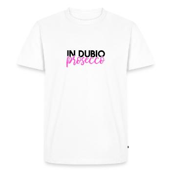 In dubio prosecco - Jura juridique Cadeau - T-shirt Premium bio Homme - blanc - Devant - Nico (187cm)