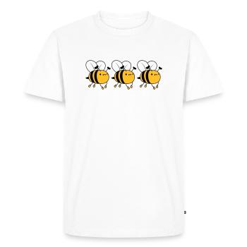 3 abeilles occupées - T-shirt Premium bio Homme - blanc - Devant - Nico (187cm)