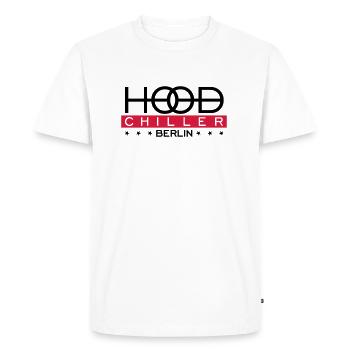 Double O capot Chiller Berlin - T-shirt Premium bio Homme - blanc - Devant - Nico (187cm)