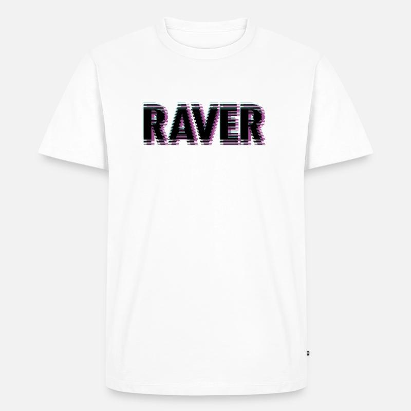 Raver - Männer Premium Bio T-Shirt - Weiß