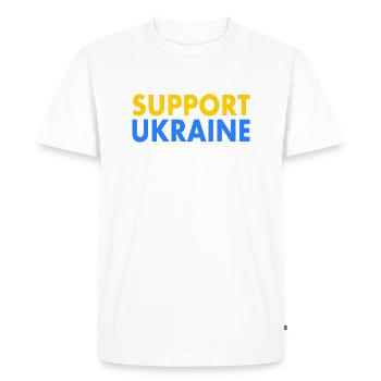 Support ukraine - T-shirt Premium bio Homme - blanc - Devant - Nico (187cm)
