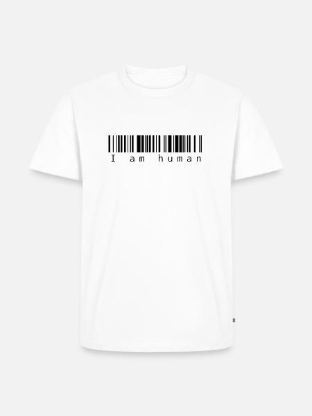 I am human - Männer Premium Bio T-Shirt - Weiß