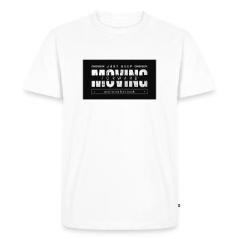 Just keep moving foreward - Men's Premium Organic T-Shirt - white - Front - Nico (187cm)