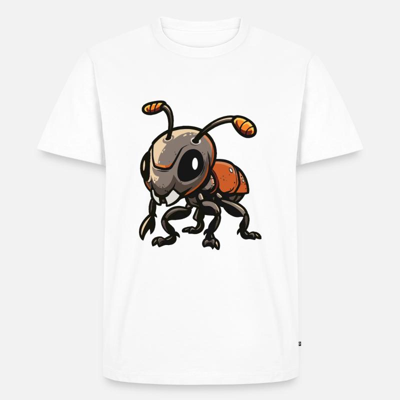 Ameise Comic - Männer Premium Bio T-Shirt - Weiß