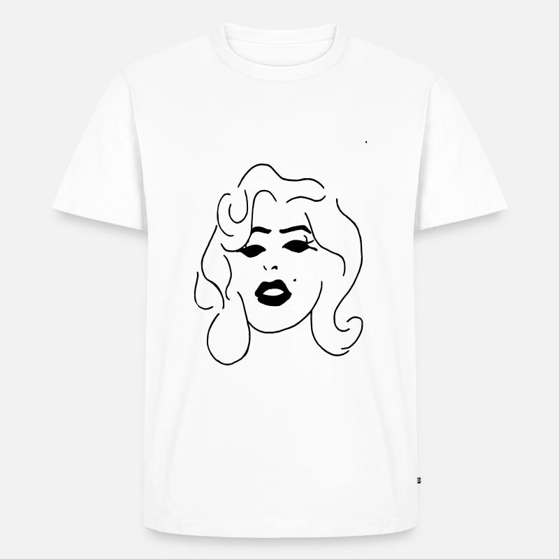 Marilyn Monroe - Männer Premium Bio T-Shirt - Weiß