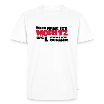 Moritz - T-shirt Premium bio Homme - blanc - Devant - Nico (187cm)
