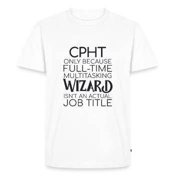 CPhT Wizard Pharmacy - Men's Premium Organic T-Shirt - white - Front - Nico (187cm)