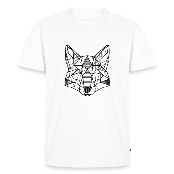 Origami wolf - Men's Premium Organic T-Shirt - white - Front - Nico (187cm)