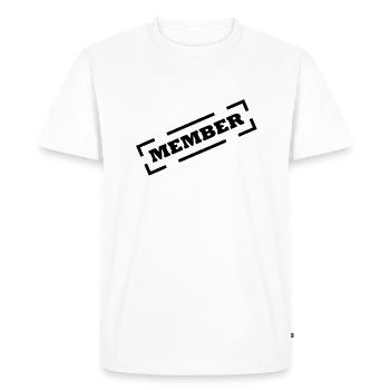 member - T-shirt Premium bio Homme - blanc - Devant - Nico (187cm)