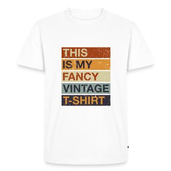 1980s 1990s retro This is my fancy Vintage - Men's Premium Organic T-Shirt - white - Front - Nico (187cm)