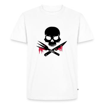 Cooking Skull - T-shirt Premium bio Homme - blanc - Devant - Nico (187cm)