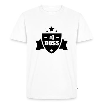 Patron numéro un - T-shirt Premium bio Homme - blanc - Devant - Nico (187cm)
