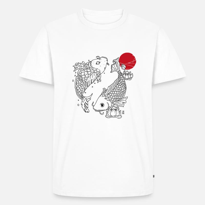 . Koi - Männer Premium Bio T-Shirt - Weiß