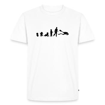 evolution sport plongeur - T-shirt Premium bio Homme - blanc - Devant - Nico (187cm)