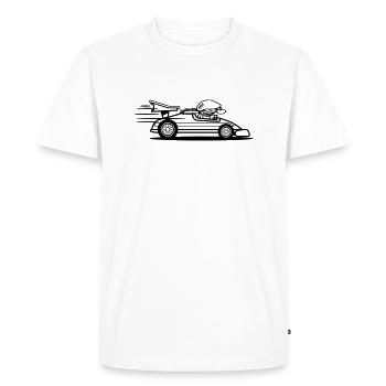 voiture de course drôle - T-shirt Premium bio Homme - blanc - Devant - Nico (187cm)