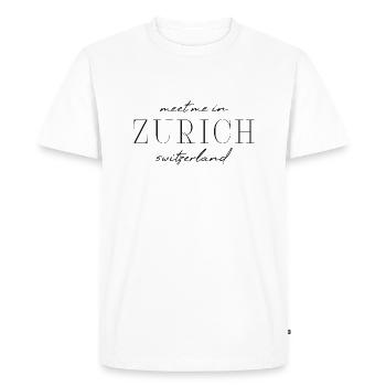 Zurich, Suisse Style Design T-shirt - T-shirt Premium bio Homme - blanc - Devant - Nico (187cm)