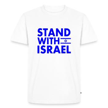 Stand with israel - T-shirt Premium bio Homme - blanc - Devant - Nico (187cm)
