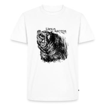 BROWN BEAR - Men's Premium Organic T-Shirt - white - Front - Nico (187cm)