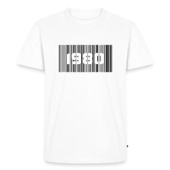 Année de naissance Anniversaire Born In - Fabriqué en 1980 - T-shirt Premium bio Homme - blanc - Devant - Nico (187cm)