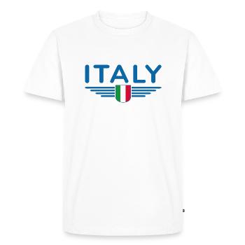 Rome Italie Fan Design T Shirt Tenue - T-shirt Premium bio Homme - blanc - Devant - Nico (187cm)