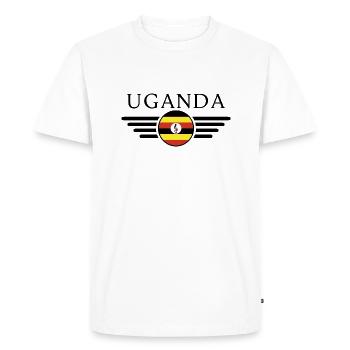 J’aime l’Ouganda, T-shirt design de style élégance - T-shirt Premium bio Homme - blanc - Devant - Nico (187cm)