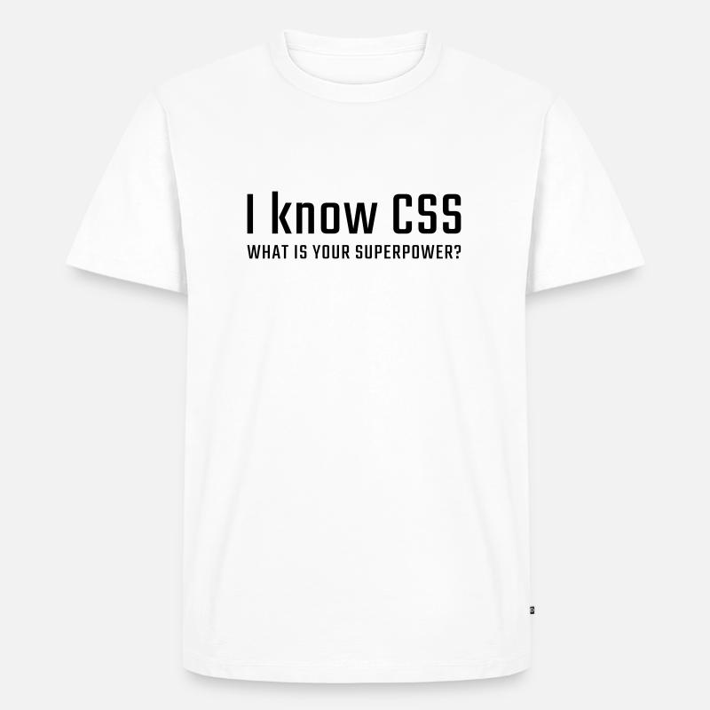Ich kenne CSS - Männer Premium Bio T-Shirt - Weiß