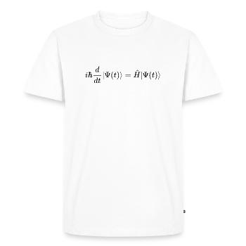 Schrödinger equation - time dependent - black - Men's Premium Organic T-Shirt - white - Front - Nico (187cm)