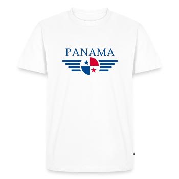 I love Panama - Men's Premium Organic T-Shirt - white - Front - Nico (187cm)