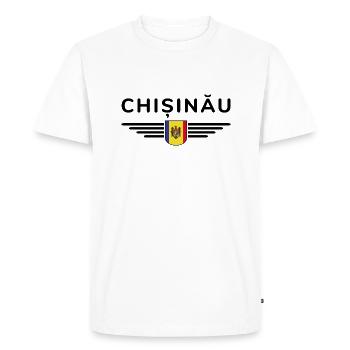 T-shirt Chișinău – L’amour de la capitale - T-shirt Premium bio Homme - blanc - Devant - Nico (187cm)