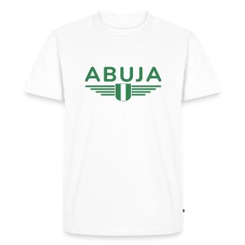 Abuja Design – Fier de la capitale du Nigeria - T-shirt Premium bio Homme - blanc - Devant - Nico (187cm)