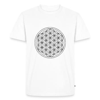 fleur de vie - T-shirt Premium bio Homme - blanc - Devant - Nico (187cm)