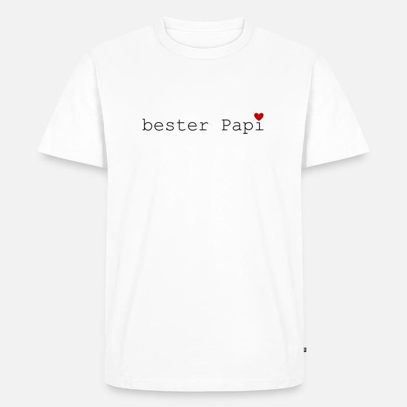 Bester Papi - Männer Premium Bio T-Shirt - Weiß