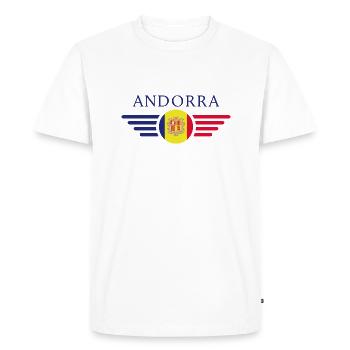 Andorra Style Design T-Shirt - Men's Premium Organic T-Shirt - white - Front - Nico (187cm)