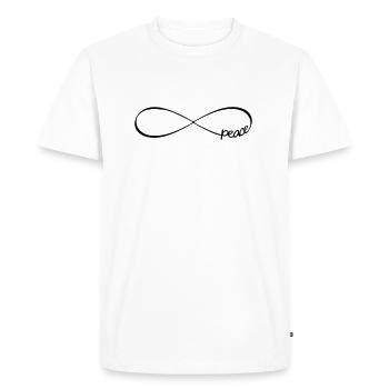 Paix Infinity Hippie symbole de l'infini pour toujours - T-shirt Premium bio Homme - blanc - Devant - Nico (187cm)