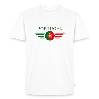 Portugal Style Design T-Shirt - T-shirt Premium bio Homme - blanc - Devant - Nico (187cm)