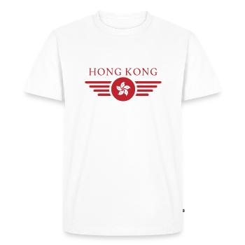 Hong Kong - Men's Premium Organic T-Shirt - white - Front - Nico (187cm)