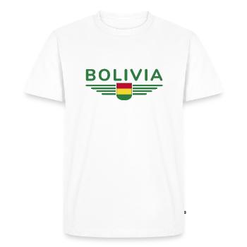 J’aime la Bolivie, T-shirt design de style élégance - T-shirt Premium bio Homme - blanc - Devant - Nico (187cm)