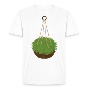 Plant Hanging Basket Houseplant Macramé Gift Idea - Men's Premium Organic T-Shirt - white - Front - Nico (187cm)