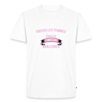 l athletisme cadeau humour - T-shirt Premium bio Homme - blanc - Devant - Nico (187cm)