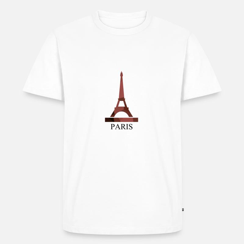 Eiffelturm - Männer Premium Bio T-Shirt - Weiß